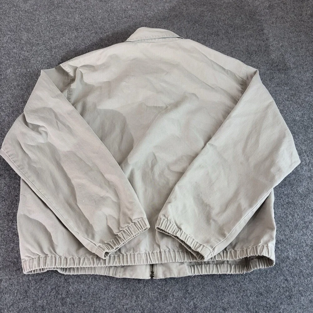 Vintage Polo Ralph Lauren Jacket Mens Large Beige Full Zip Golf Made In USA Rare